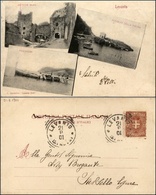 1524 CARTOLINE - REGIONALISMO-LIGURIA - Levanto (SP), 3 Piccole Immagini Viaggiata 1901 - Andere & Zonder Classificatie