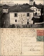 1526 CARTOLINE - REGIONALISMO-LOMBARDIA - Vizzola Ticino (VA), Municipio Animata Viaggiata 1919 - Autres & Non Classés
