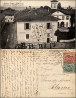 1526 CARTOLINE - REGIONALISMO-LOMBARDIA - Vizzola Ticino (VA), Municipio Animata Viaggiata 1919 - Andere & Zonder Classificatie