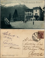 1527 CARTOLINE - REGIONALISMO-LOMBARDIA - Barzio (Valsassina), (LC) Piazza Animata Viaggiata 1929 - Andere & Zonder Classificatie
