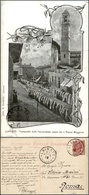 1529 CARTOLINE - REGIONALISMO-LOMBARDIA - Lainate (MI), Piazza Maggiore Con Processione Viaggiata1916 - Andere & Zonder Classificatie