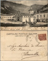 1537 CARTOLINE - REGIONALISMO-PIEMONTE - Oropa (BI), Un Saluto Da, Animata Viaggiata 1902 - Autres & Non Classés