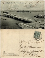 1538 CARTOLINE - REGIONALISMO-PUGLIA - Gallipoli (LE), Ponte-porto Animata Con Treno Viaggiata 1914 - Andere & Zonder Classificatie