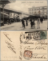 1539 CARTOLINE - REGIONALISMO-PUGLIA - Taranto, Mercato Coperto Animata Viaggiata 1916 - Autres & Non Classés