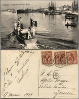 1556 CARTOLINE - REGIONALISMO-TOSCANA - Livorno, Lancia Reale Nel Porto Viaggiata 1909 - Autres & Non Classés