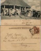 1565 CARTOLINE - REGIONALISMO-TOSCANA - Marina Di Pisa (PI), Un Saluto Da, Spiaggia Animatissima Viaggiata 1901 - Autres & Non Classés