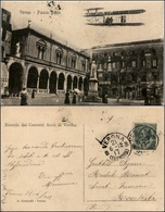 1585 CARTOLINE - REGIONALISMO-VENETO - Verona Piazza Dante, Ricordo Concorsi Aerei Viaggiata 1912 - Autres & Non Classés