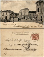 1586 CARTOLINE - REGIONALISMO-VENETO - Vigasio (VR), Un Saluto Da, Piazza Animata Viaggiata 1904 - Other & Unclassified