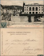 1592 CARTOLINE - AVIAZIONE - Quinzano (VR), Un Saluto Da, Piazza Animatissima Viaggiata 1908 - Other & Unclassified