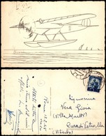 1631 CARTOLINE - AVIAZIONE - Idrovolante - Bianco E Nero Per Dipingere - Viaggiata 1948 - Altri & Non Classificati