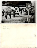 1632 CARTOLINE - AVIAZIONE - Göring E Hitler Si Stringono La Mano Accanto Ad Un Aeroplano Della Luftwaffe - Fotografica  - Other & Unclassified