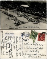 1641 CARTOLINE - AVIAZIONE - Chicago 1933 World's Fair - Photocard With Airship Flying Over The Fair - Viaggiata Jan.26. - Other & Unclassified