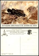 1697 CARTOLINE - MILITARI - Battaglione Carri D'assalto Del Governo Del Harar - Illustratore Ferrari - Nuova FG - Autres & Non Classés