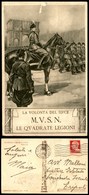 1760 CARTOLINE - MILITARI - MVSN - Serie Fauno - "La Volontà Del Duce" - Illustratore Pisani - N2 - Viaggiata 31.8.29 -  - Andere & Zonder Classificatie