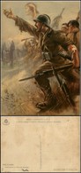 1774 CARTOLINE - MILITARI - Serie O.M.S. - Illustratore Tafuri - Militi All'attacco Con Baionette - Nuova FG - Other & Unclassified