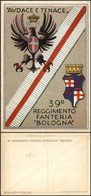 1856 CARTOLINE - MILITARI - 39° Reggimento Fanteria Divisionale "Bologna" - Illustratore Paschetto (25/60) - Altri & Non Classificati