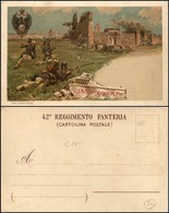 1860 CARTOLINE - MILITARI - 42° Reggimento Fanteria - Illustratore Cavi R. - Nuova Perfetta (20) - Autres & Non Classés