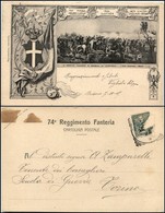 1877 CARTOLINE - MILITARI - 74° Reggimento Fanteria - Viaggiata 7.11.1909 - Autres & Non Classés