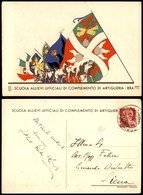 1903 CARTOLINE - MILITARI - Scuola Allievi Ufficiali Di Completamento Di Artiglieria "BRA" - Viaggiata Anni '30 FG - Autres & Non Classés