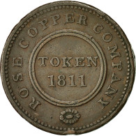 Monnaie, Grande-Bretagne, Rose Copper Company, Halfpenny Token, 1811 - Andere & Zonder Classificatie