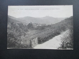 FRankreich AK Barr. Hotel Des Bains De Bühl. Au Loin, Les Ruines Du Chateau D'Andlau - Hotels & Gaststätten