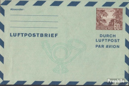 Berlin (West) LF3 Luftpost-Faltbrief Ungebraucht 1950 Bäume/Flugzeug - Buste Private - Nuovi