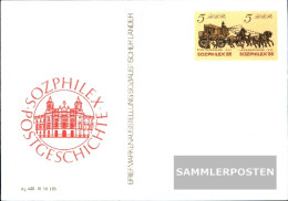 DDR P93 Official Postcard Unused 1985 Stagecoach - Andere & Zonder Classificatie