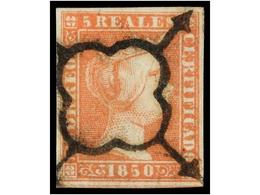 61 ° ESPAÑA. Ed.3. <B>5 Reales</B> Rojo. PIEZA DE LUJO. Cat. 405?. - Other & Unclassified