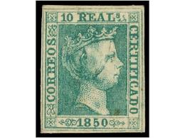 68 (*) ESPAÑA. Ed.5. <B>10 Reales</B> Verde. Excelente Presencia, Leves Adelgazamientos. Cert. COMEX. Cat. 6.300?. - Sonstige & Ohne Zuordnung