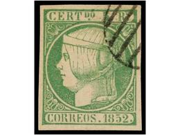 147 ° ESPAÑA. Ed.15. <B>5 Reales</B> Verde. PIEZA DE LUJO. Cat. 180?. - Autres & Non Classés