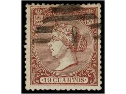 230 ° ESPAÑA. Ed.83. <B>19 Cuartos</B> Castaño. Excelente Centraje. Magnífico En Usado. Cert. GRAUS. Cat. 610?. - Andere & Zonder Classificatie