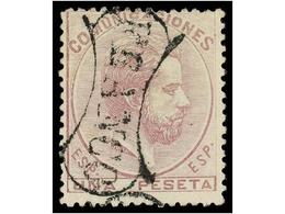 286 ° ESPAÑA. Ed.127. <B>1 Pta.</B> Violeta, Mat.<B> FRANCO. </B>MAGNÍFICO. - Autres & Non Classés