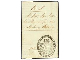 329 ESPAÑA. 1836. <B>CARLISTAS. </B>ARAMAYONA A LACHA Y BARRIA. Marca Ovalada <B>PROV. D. ALAVA + DIPUT. GUERRA DE LA M. - Altri & Non Classificati