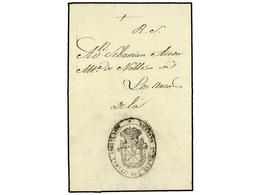 334 ESPAÑA. 1838. <B>CARLISTAS. </B>ESTELLA A LOS ARCOS. Marca Ovalada <B>DIPUTACIÓN PROVISL. DEL REYNO DE NAVARRA.</B> - Altri & Non Classificati