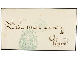 357 ESPAÑA. 1875. <B>CARLISTAS. </B>DURANGO A ELORRIO. Marca De Franquicia <B>DURANGO NOBLE Y LEAL A LA CORONA REAL</B>  - Autres & Non Classés