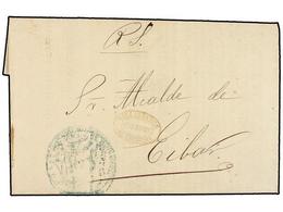 359 ESPAÑA. 1875. <B>CARLISTAS. </B>ESTELLA A EIBAR. Bando Impreso Circulado Con Marca De Franquicia (ilegilble) Y Marca - Autres & Non Classés