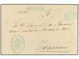 361 ESPAÑA. 1875. <B>CARLISTAS. </B>DURANGO A ZAMUDIO. Carta Certificada Circulada Con La Marca De Franquicia <B>DIPUTAC - Autres & Non Classés