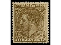 399 * ESPAÑA. Ed.209. <B>10 Pts.</B> Sepia. Excelente Color Y Muy Buen Centraje Para Esta Emisión. MAGNÍFICO EJEMPLAR. C - Altri & Non Classificati