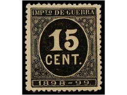 414 (*) ESPAÑA. Ed.238. <B>15 Cents.</B> Negro. Centraje Perfecto. LUJO. Cat. 86?. - Autres & Non Classés