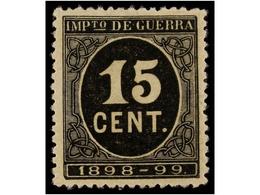 414 (*) ESPAÑA. Ed.238. <B>15 Cents.</B> Negro. Centraje Perfecto. LUJO. Cat. 86?. - Altri & Non Classificati