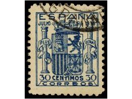 619 ° ESPAÑA. Ed.801. <B>30 Cts.</B> Azul. Excelente Centraje. PRECIOSO. Cat. 183?. - Other & Unclassified