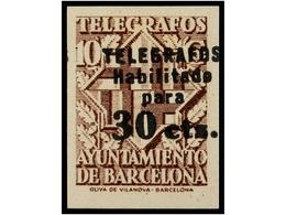 742 ** ESPAÑA: AYUNTAMIENTO DE BARCELONA. Ed.T-17/20s. SERIE COMPLETA<B> SIN DENTAR.</B> LUJO. Cat. 1.160?. - Andere & Zonder Classificatie