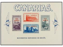 745 ** ESPAÑA: CANARIAS. Ed.62/63. <B>HB. </B>Habilitación En <B>NEGRO</B> Y <B>ROJO. </B>Levemente Recortadas (menos De - Andere & Zonder Classificatie