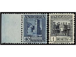 822 ** ANDORRA. Ed.28/44. SERIE COMPLETA, Centrajes Excelentes En General. MUY RARA Así. LUJO. Sellos De 40 Cts. Y 1 Pta - Sonstige & Ohne Zuordnung