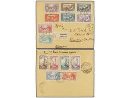 835 ANDORRA: ANDORRA FRANCESA. Yv.24/37. 1934. ANDORRA A ALEMANIA. Espectacular Franqueo En Anverso Y Reverso, Llegada A - Andere & Zonder Classificatie