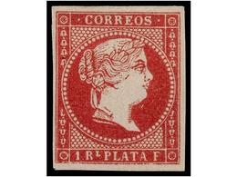 839 * COLONIAS ESPAÑOLAS: ANTILLAS. Ed.7, 8. <B>ENSAYOS DE COLOR. 1/2 Real </B>azul Gris, <B>1/2 Real</B> Azul S. Rosa,  - Altri & Non Classificati