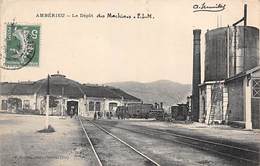 Ambérieu En Bugey      01       La Gare .Dépôt Des Machines        (voir Scan) - Zonder Classificatie