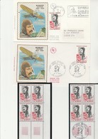 2 LETTRES FDC AFFRANCHIES N° 1700 L.BLERIOT FLAMME CAMBRAI + CAD ILLUSTRE + 2 BLOCS NEUFS - 1961-....