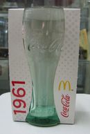 AC - COCA COLA McDONALD'S 1961 GREENISH CLEAR GLASS IN ITS ORIGINAL BOX - Tazas & Vasos