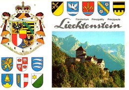 LIECHTENSTEIN. Carte Postale écrite. Armoiries. - Liechtenstein